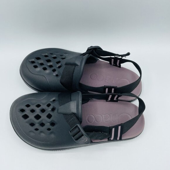 Chaco Shoes Womens Size 8 Black Slip On Adjustable Fit Strap Comfort Sandals - Picture 6 of 11